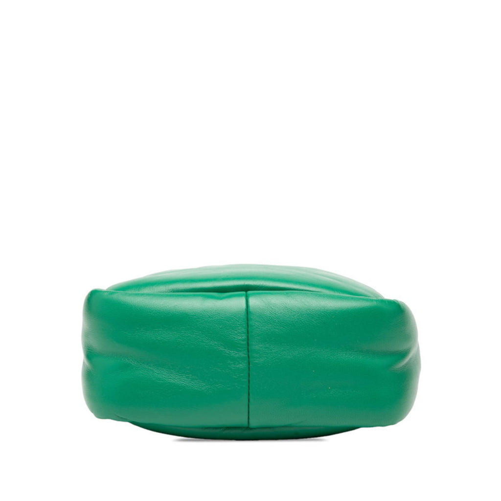 PDA Triangle Logo Plate Mini Handbag/Shoulder Bag 2WAY 1BA359 Green Leather Women's PRADA