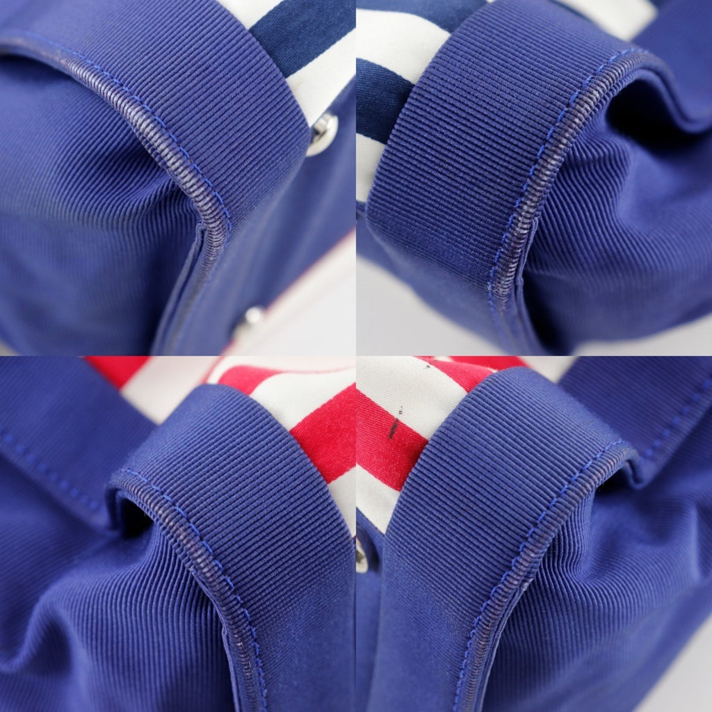 CHL Chain Tote Bag Cruise Line Border 7944 Cotton x Nylon Navy 2way Women's