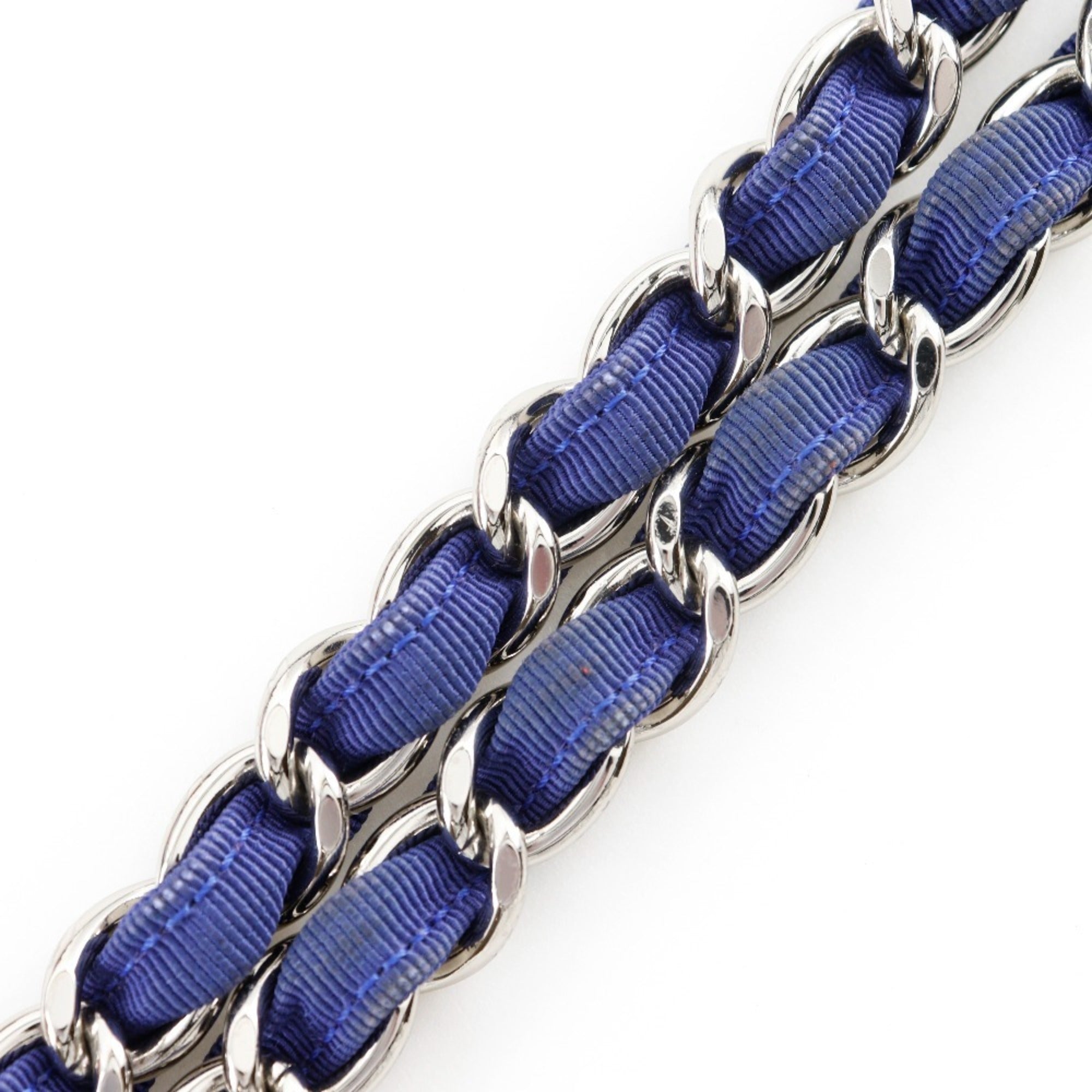 CHL Chain Tote Bag Cruise Line Border 7944 Cotton x Nylon Navy 2way Women's