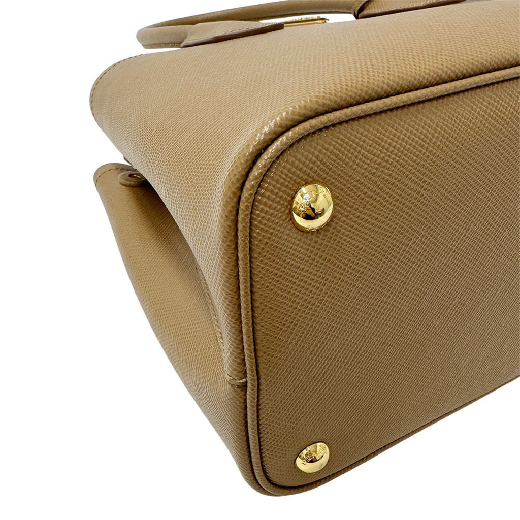 PDA PRADA Women's Brand Tote Bag, Brown Leather, Camel, Large, Excellent Condition, 1BG887