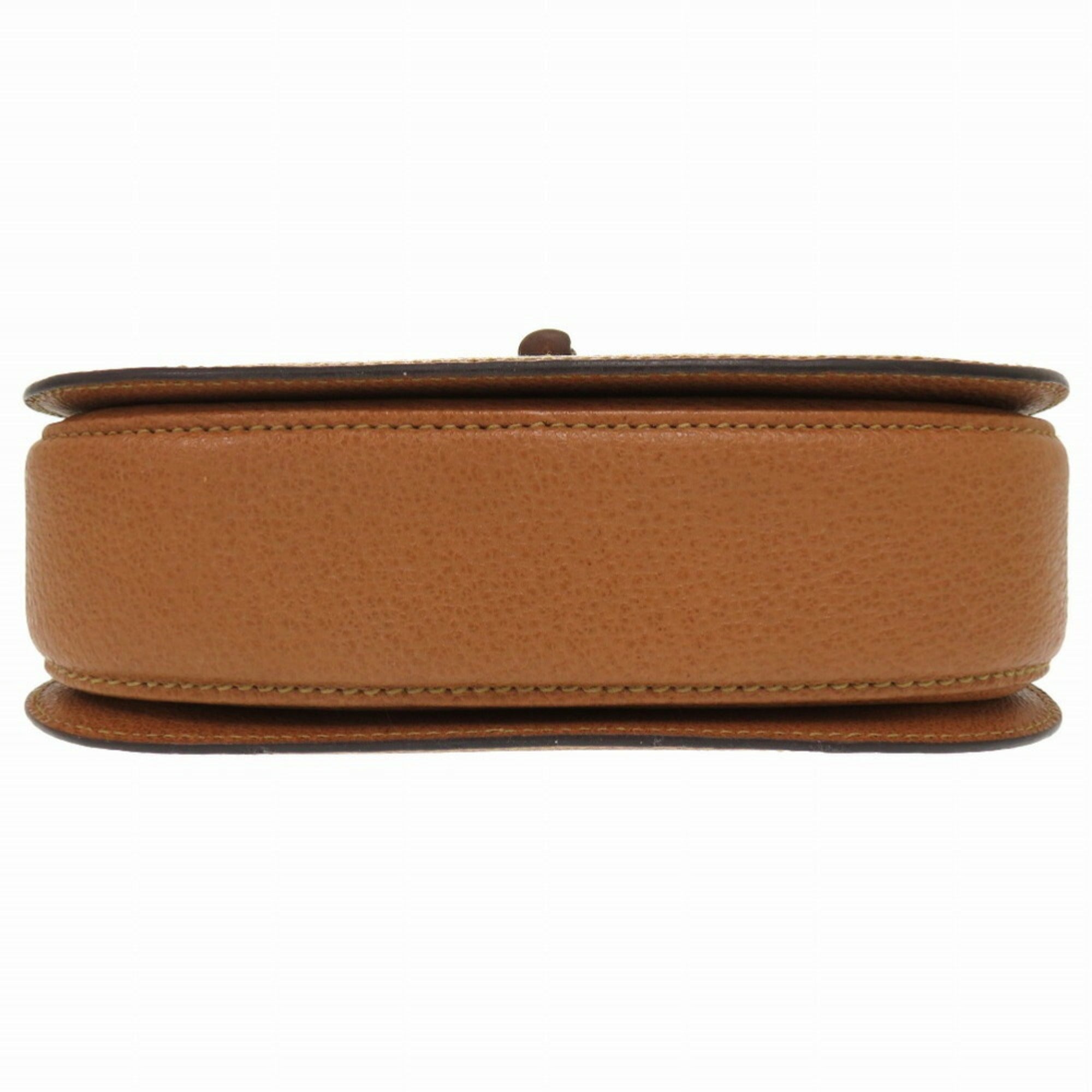 GCCI Bamboo Leather Brown 000 2046 0188 Handbag 0271 GUCCI