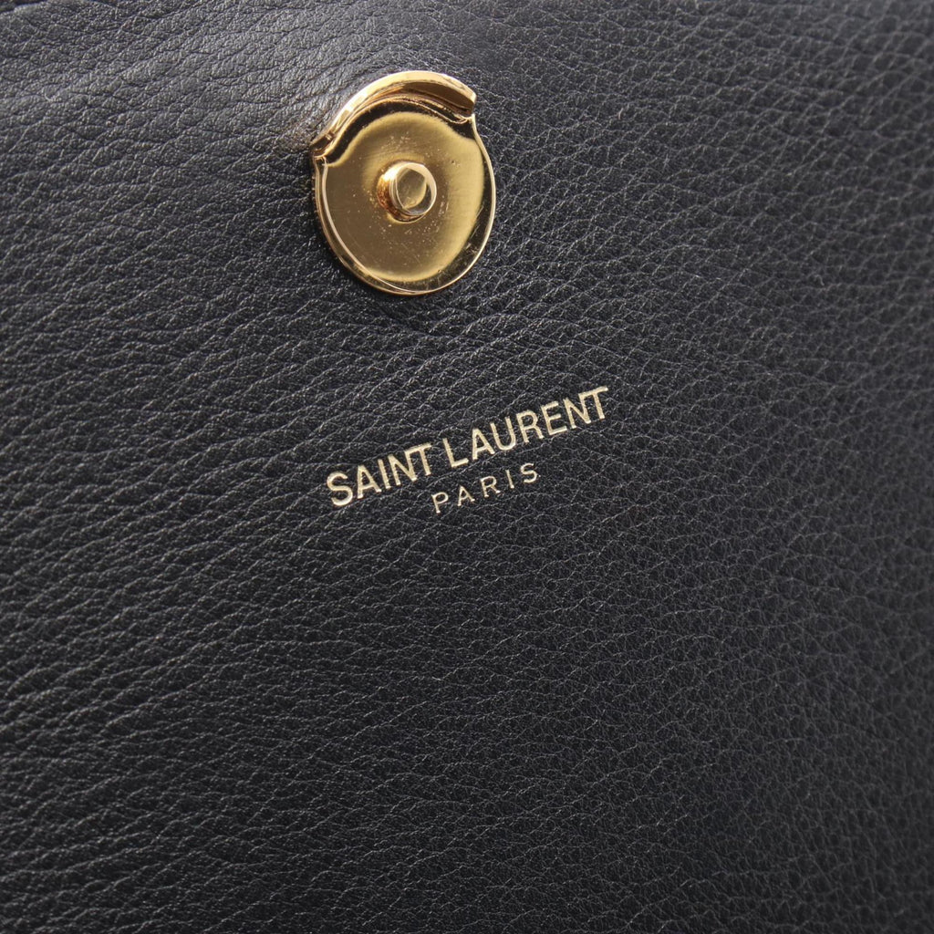 SLT Laurent Kate Medium Shoulder Bag, Leather, Women's, Black