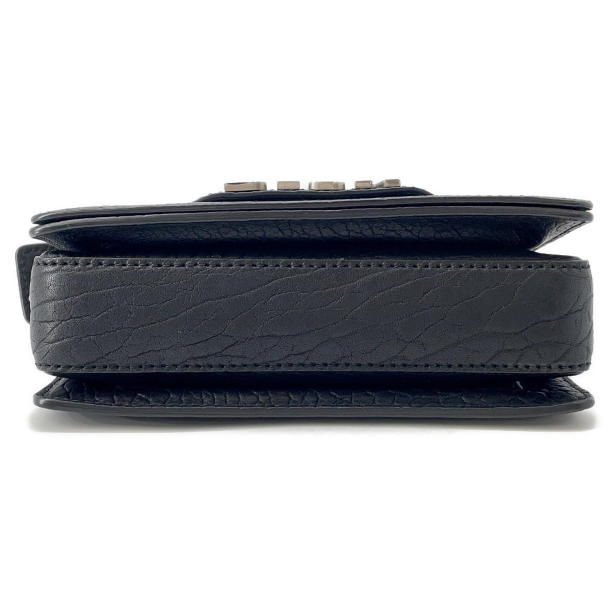 CRD Dior Evolution Mosaic Leather Shoulder Bag in Black