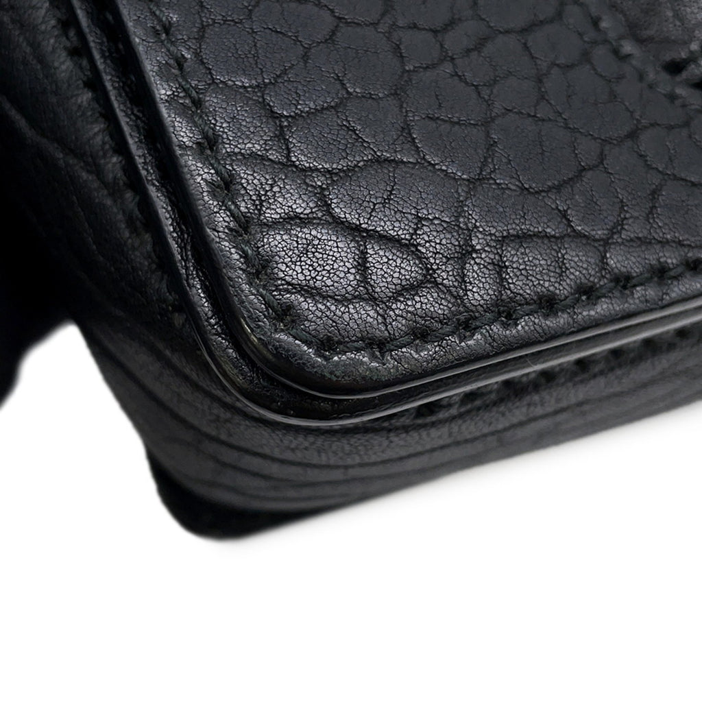 CRD Dior Evolution Mosaic Leather Shoulder Bag in Black