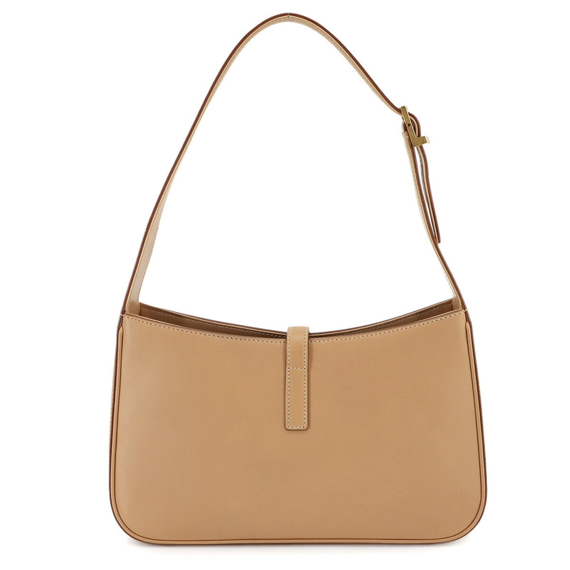 SLT Laurent Le Cassette Shoulder Bag, Beige Leather, 657228, Gold Hardware, LE5A7