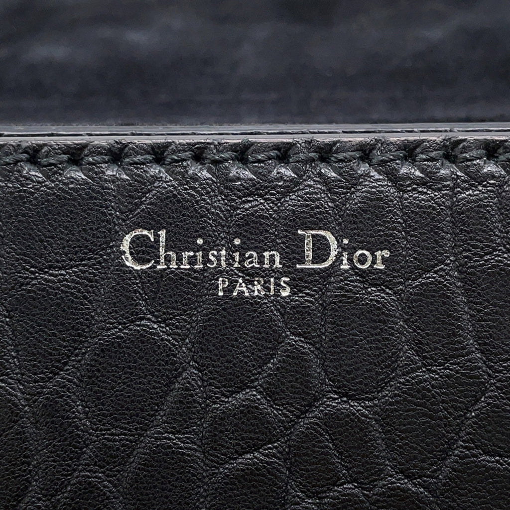 CRD Dior Evolution Mosaic Leather Shoulder Bag in Black