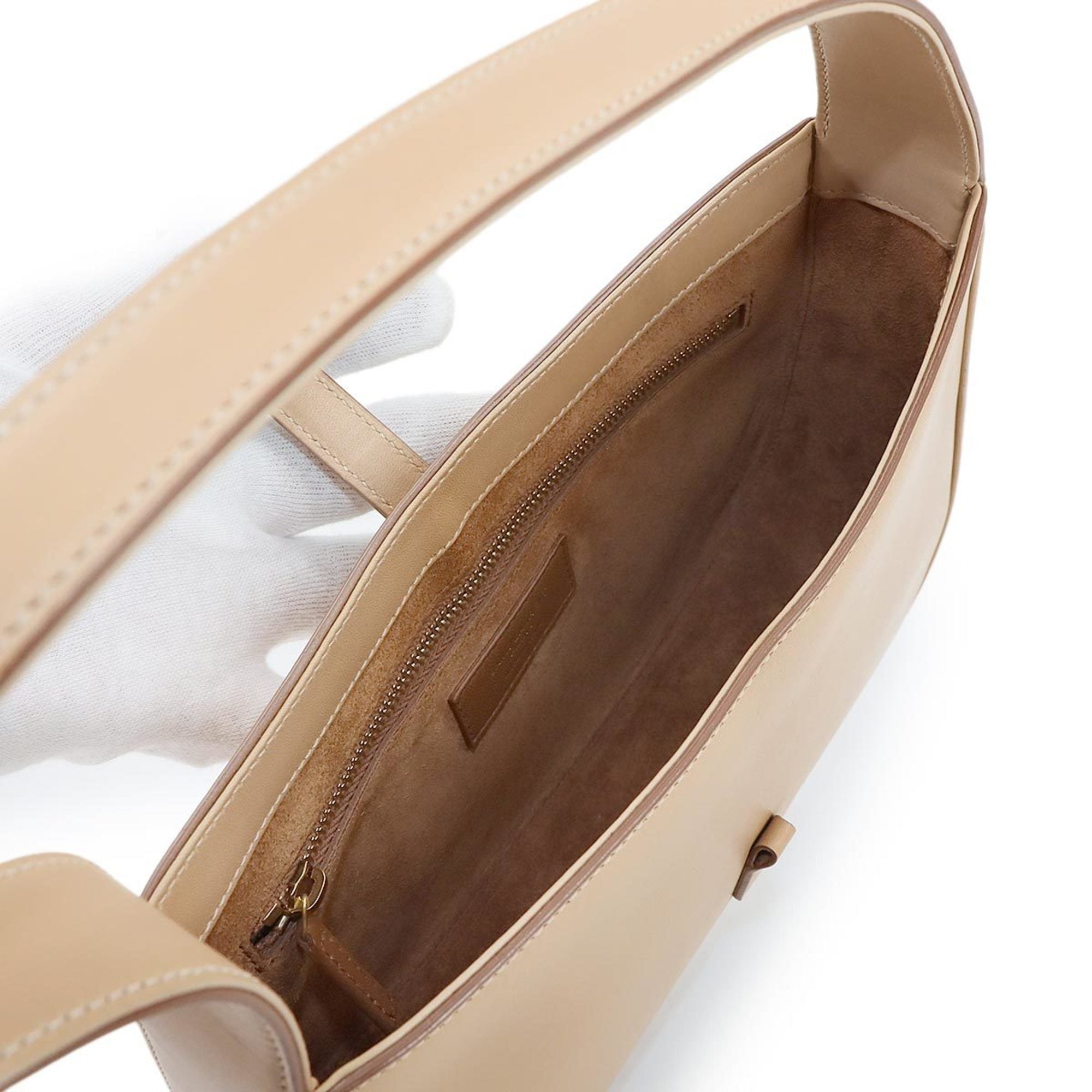 SLT Laurent Le Cassette Shoulder Bag, Beige Leather, 657228, Gold Hardware, LE5A7