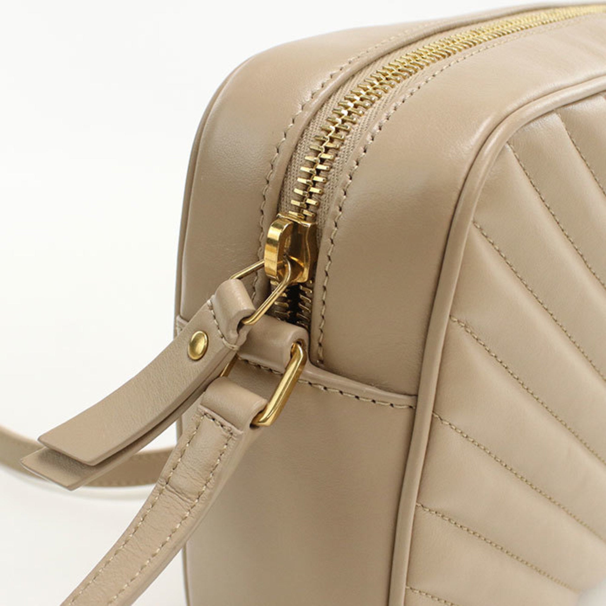 SLT LAURENT Crossbody Shoulder Bag 761554 Camera Lou Women's Beige