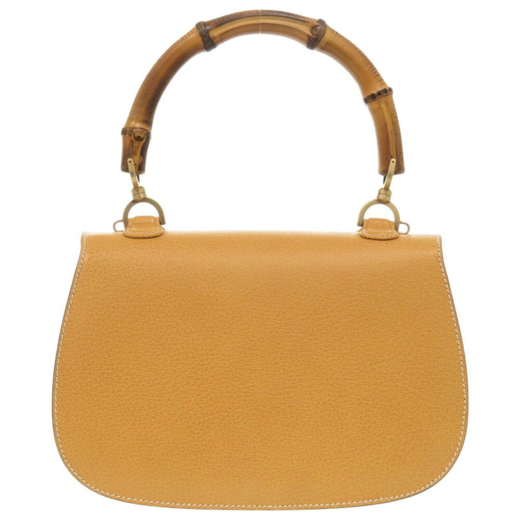 GCCI Bamboo 000 1364 0633 Leather Yellow Handbag 0145GUCCI