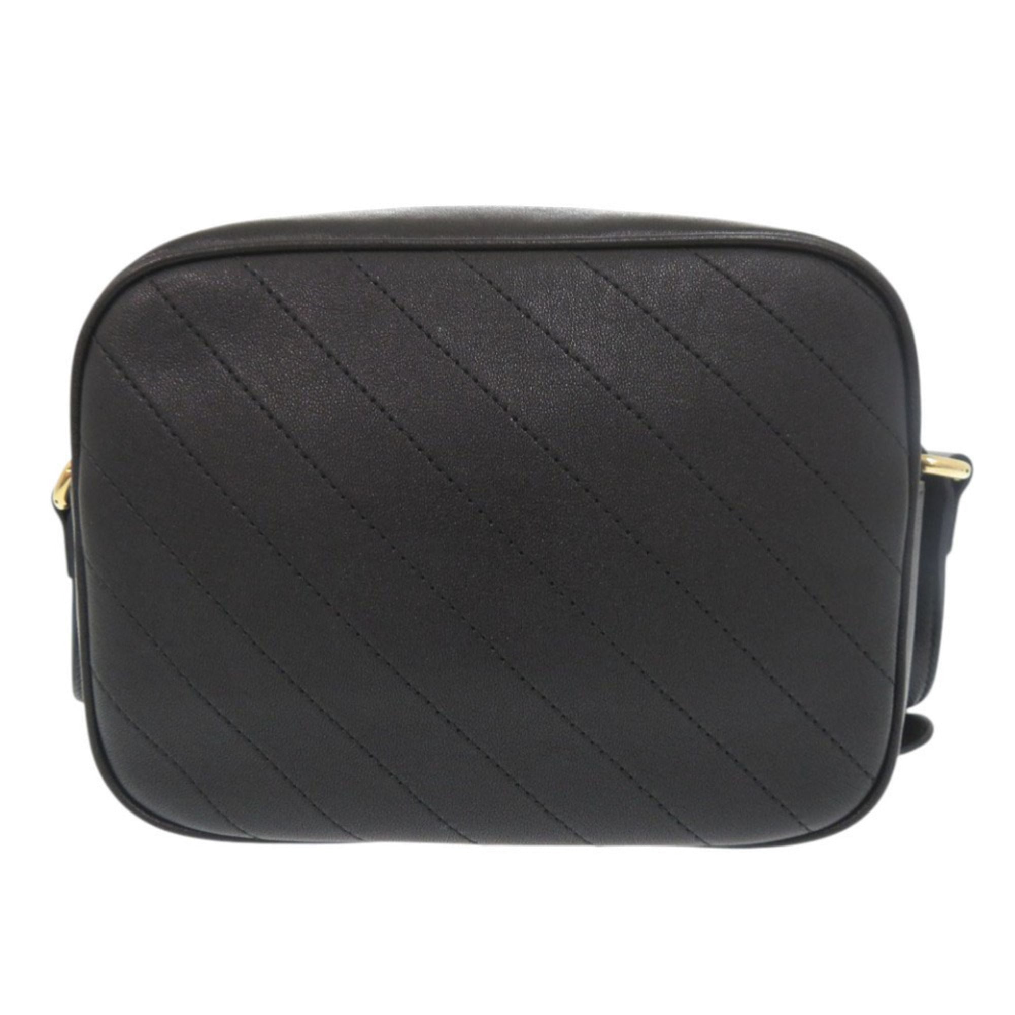 GCCI Like new Gucci Blondie 742360 leather black shoulder bag 0510 GUCCI