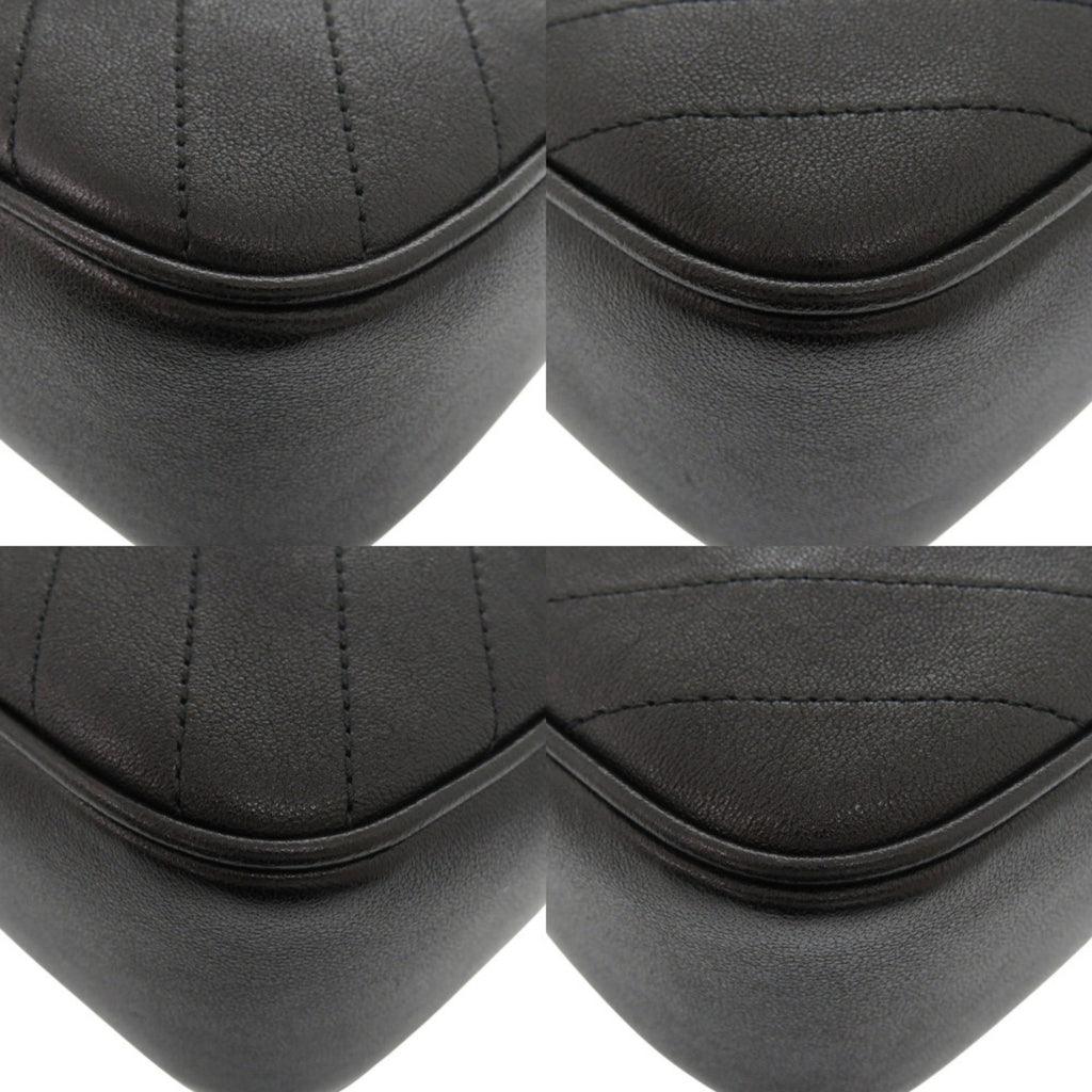 GCCI Like new Gucci Blondie 742360 leather black shoulder bag 0510 GUCCI