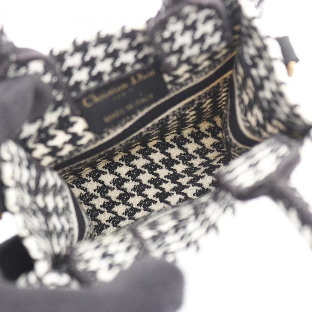CRD Dior Dior BOOK TOTE Vertical Bag, Mini Phone Handbag, Canvas, Women's, Black and White
