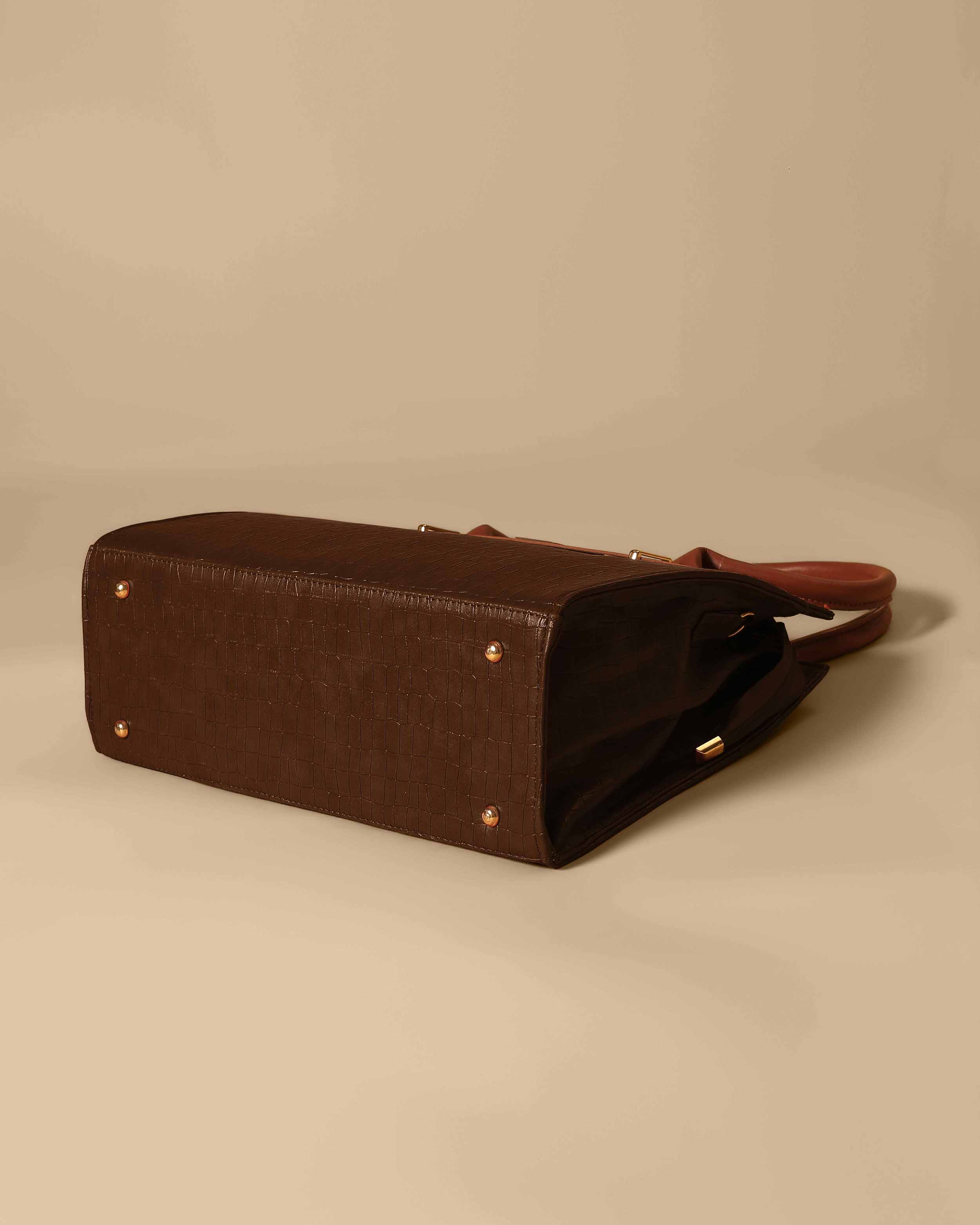 Vintage Crocodile Bag ( Chocolate Brown)